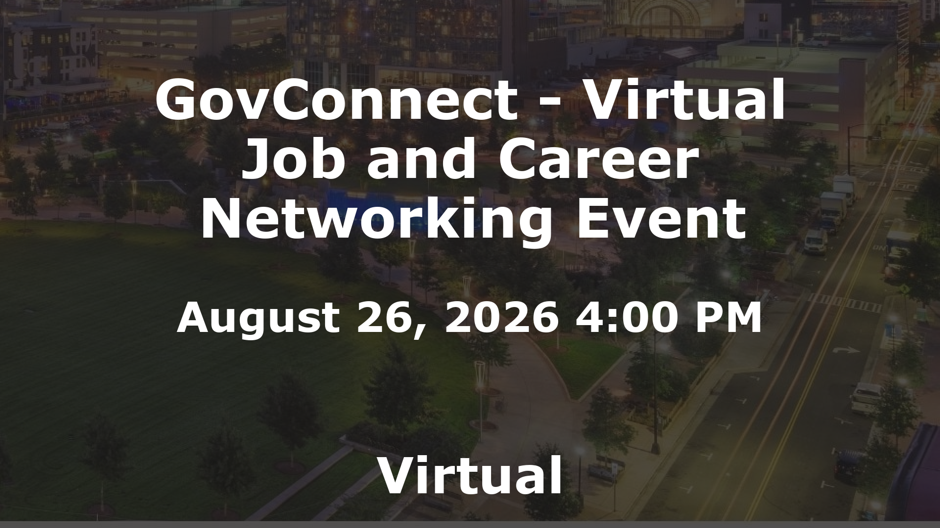 GovConnect - Virtual Job and Career Networking Event event image